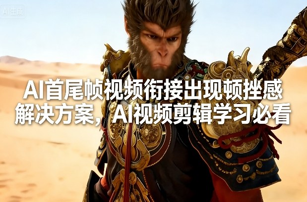 AI首尾帧视频衔接出现顿挫感解决方案，AI视频剪辑学习必看| 网创圈