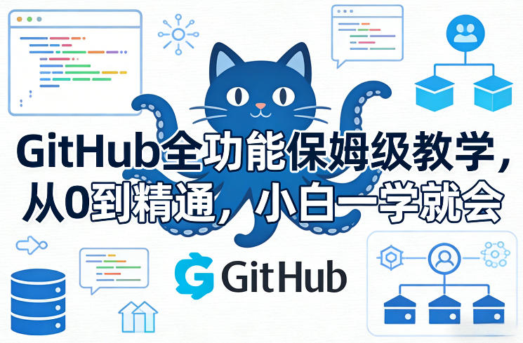 GitHub全功能保姆级教学，从0到精通，小白一学就会| 网创圈