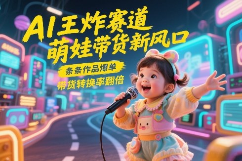 AI王炸赛道，萌娃带货新风口，条条作品爆单，带货转换率翻倍，核心逻辑拆解| 网创圈