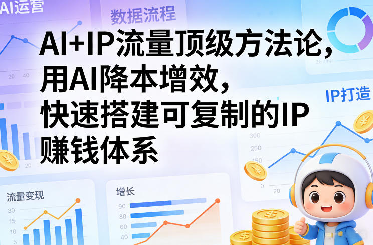 AI+IP流量顶级方法论，用AI降本增效，快速搭建可复制的IP賺钱体系| 网创圈
