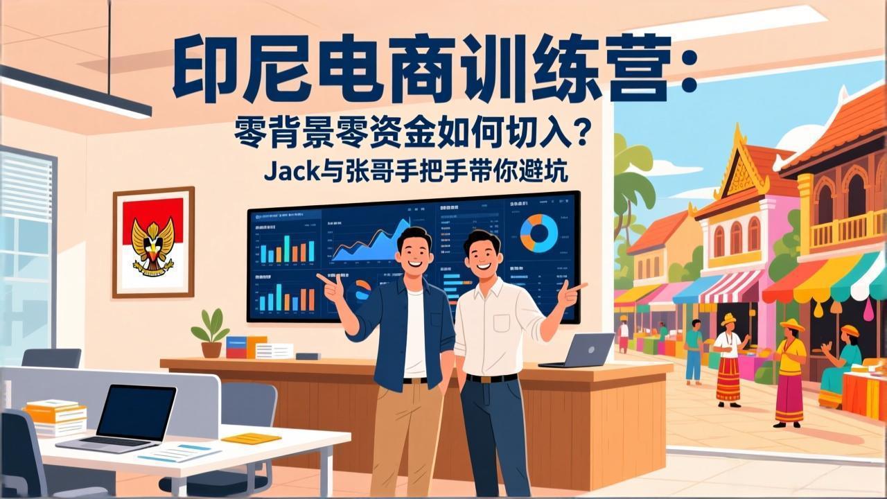 印尼电商训练营：零背景零资金如何切入？Jack与张哥手把手带你避坑| 网创圈