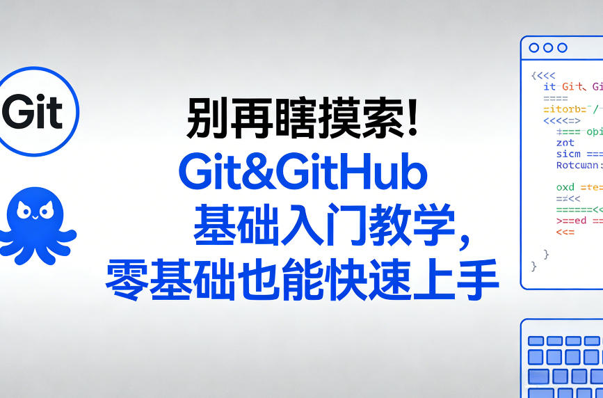 别再瞎摸索！Git&GitHub基础入门教学，零基础也能快速上手| 网创圈