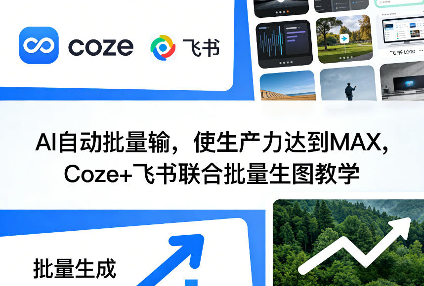 AI自动批量输，使生产力达到MAX，Coze+飞书联合批量生图教学| 网创圈