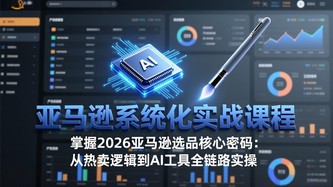 亚马逊系统化实战课-更新3月：2026最新选品方法论，从热卖原因分析到AI作图，提升选品成功率| 网创圈