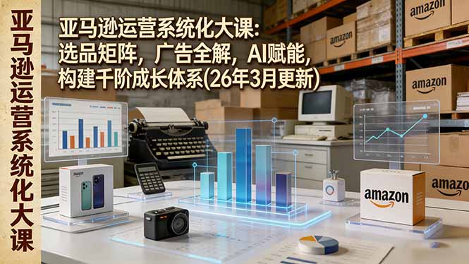 亚马逊运营系统化大课：选品矩阵，广告全解，AI赋能，构建千阶成长体系(26年3月更新| 网创圈