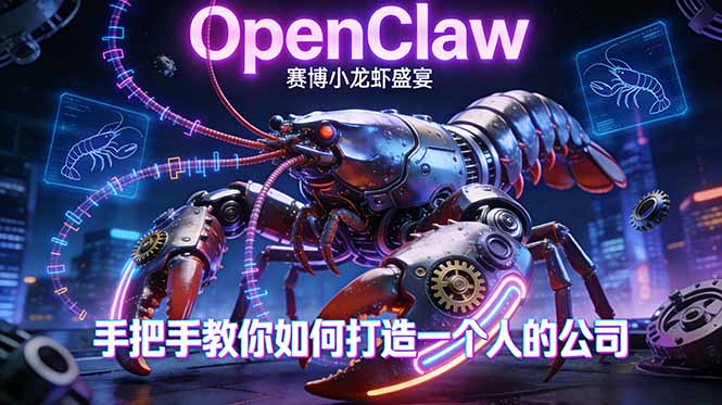 OpenClaw，小龙虾-从产品到爆款的成长之路，手把手教你如何打造一个人的公司| 网创圈