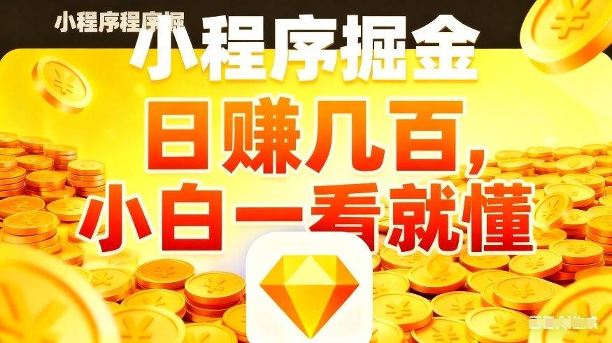 微信小程序掘金项目，不用复杂操作，5分钟就能学会上手操作，日入几张【揭秘】| 网创圈