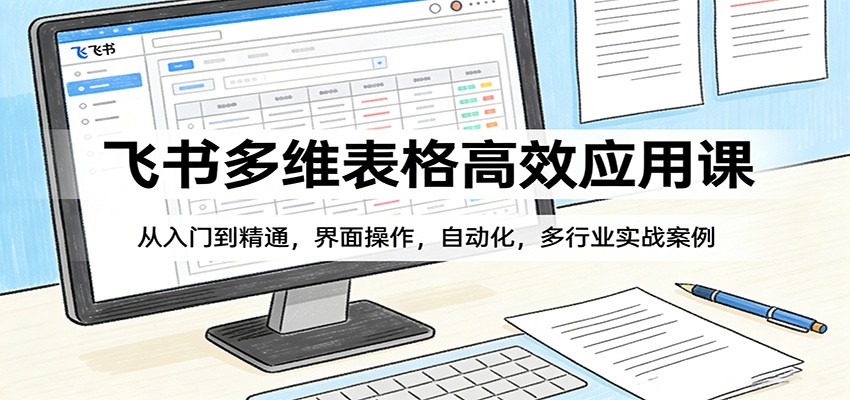 飞书多维表格高效应用课：从入门到精通，界面操作，自动化，多行业实战案例| 网创圈
