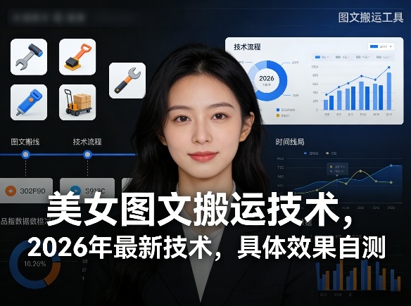 美女图文搬运技术，2026年最新技术，具体效果自测| 网创圈