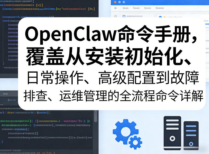 OpenClaw命令手册，覆盖从安装初始化、日常操作、高级配置到故障排查、运维管理的全流程命令详解| 网创圈