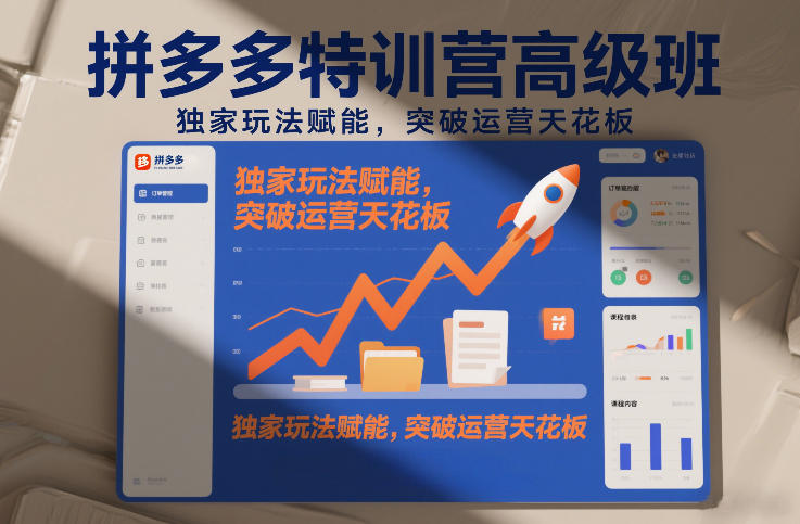 拼多多特训营高阶班，独家玩法赋能，突破运营天花板(更新26年3月19日)| 网创圈
