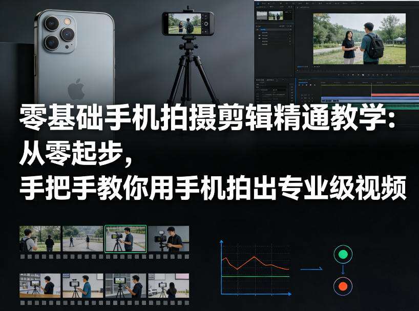 零基础手机拍摄剪辑精通教学：从零起步，手把手教你用手机拍出专业级视频| 网创圈