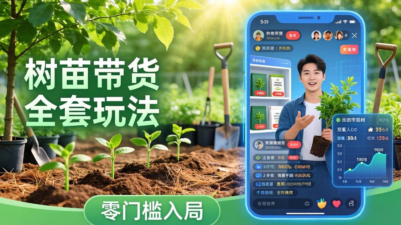 视频号AI树苗带货全套玩法：零门槛入局，掌握豆包、千问等AI工具制作树苗视频的全套流程| 网创圈