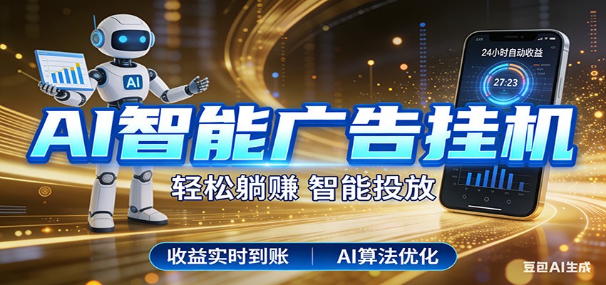智能广告挂机新时代，利用碎片化时间实现稳定被动收益，AI帮你持续盈利| 网创圈