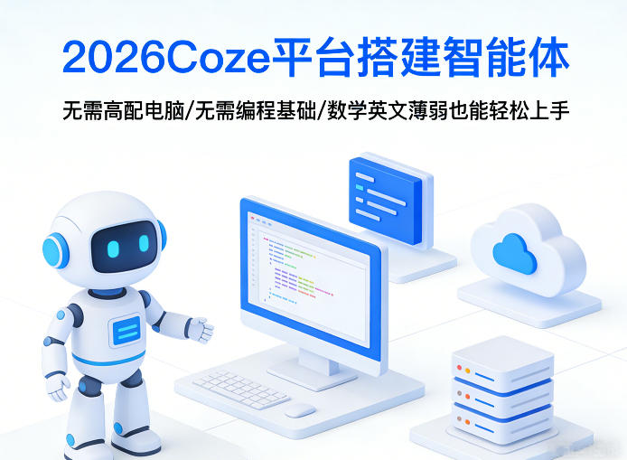 2026Coze平台搭建智能体，无需高配电脑、无需编程基础，哪怕数学和英文薄弱也能轻松上手| 网创圈