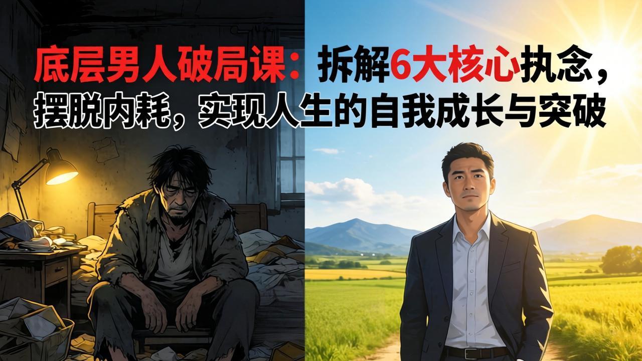 付费文章：底层男人破局课：拆解 6 大核心执念，摆脱内耗，实现人生的自我成长与突破| 网创圈