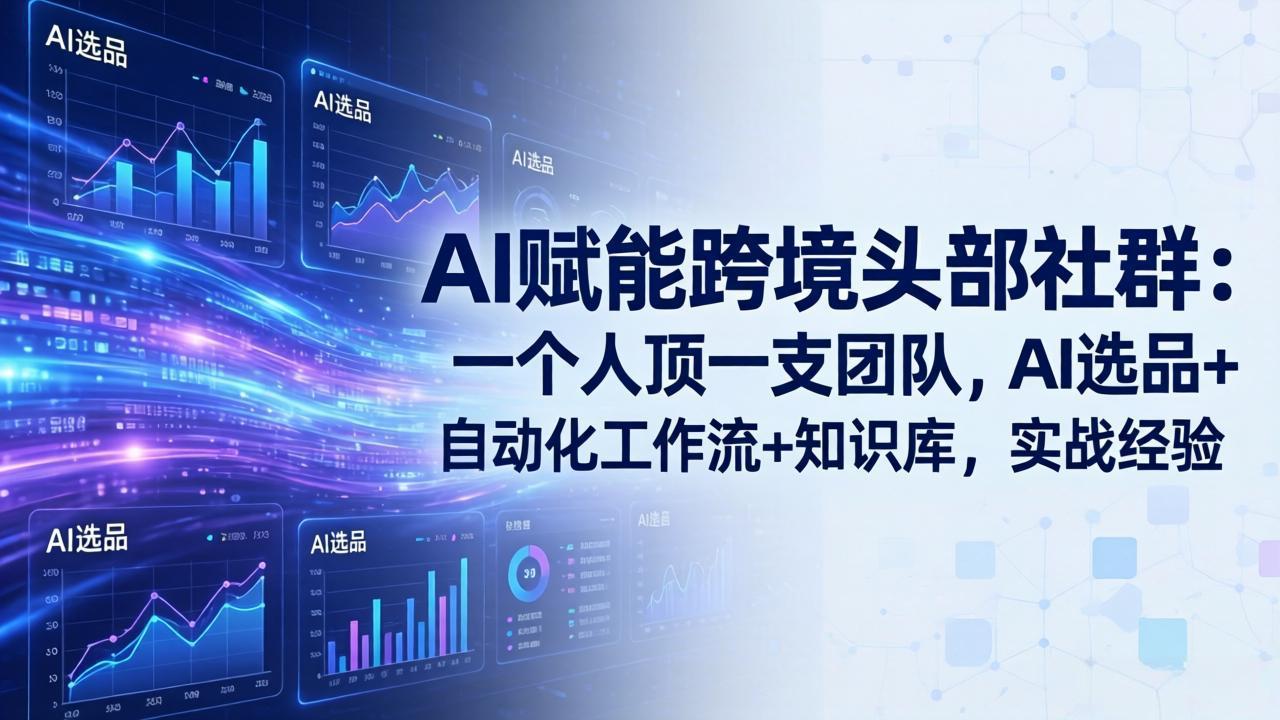 AI赋能跨境头部社群：一个人顶一支团队，AI选品+自动化工作流+知识库，实战经验-更新3月| 网创圈