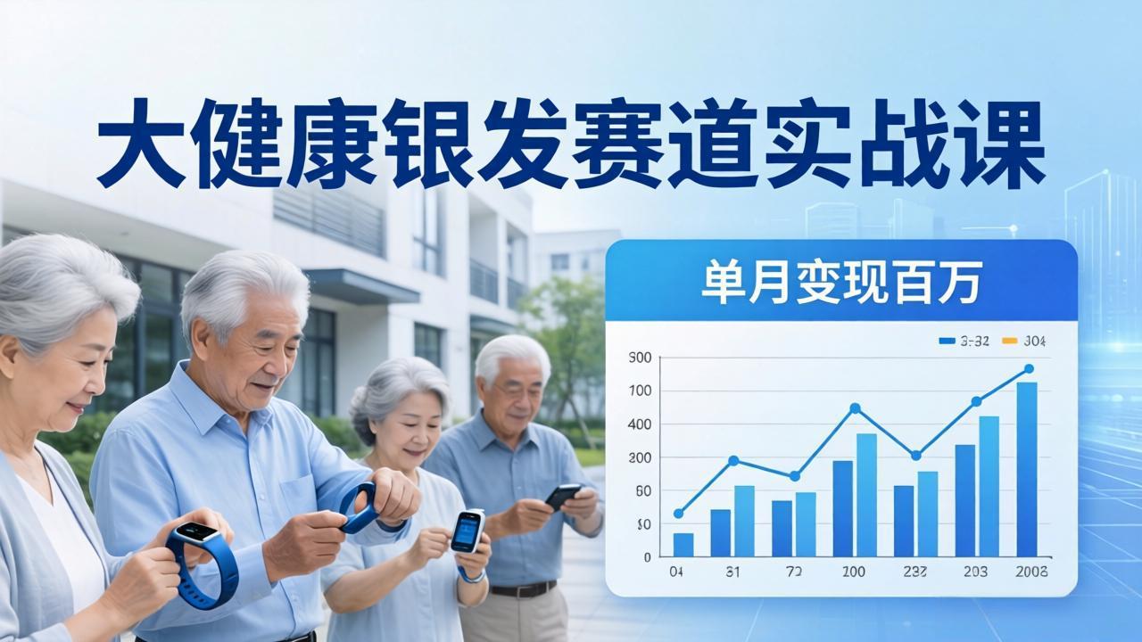 大健康银发赛道实战课：拆解视频号线索型 IP 单月变现百万逻辑，教你精准获客高效变现| 网创圈