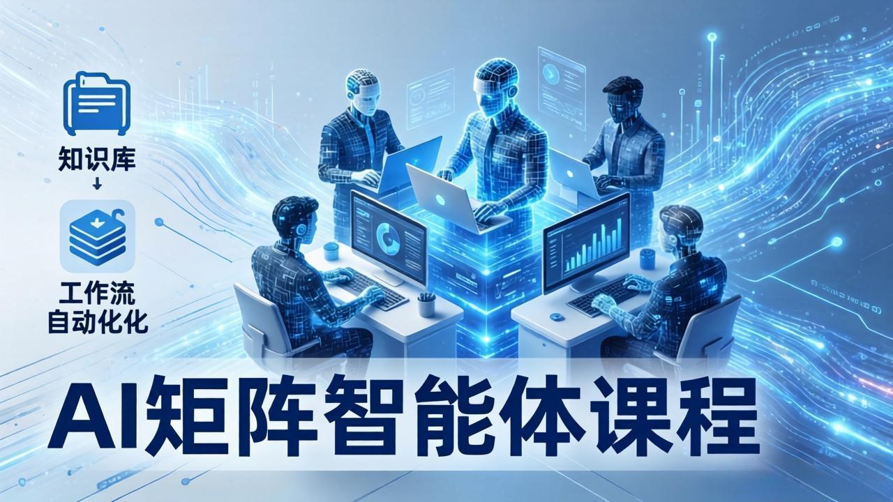 AI矩阵智能体实战：100个数字员工批量生产内容，文本知识库+工作流自动化全搞定| 网创圈
