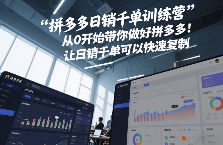 拼多多日销千单训练营，从0开始带你做好拼多多，让日销千单可以快速复制(更新26年3月)| 网创圈