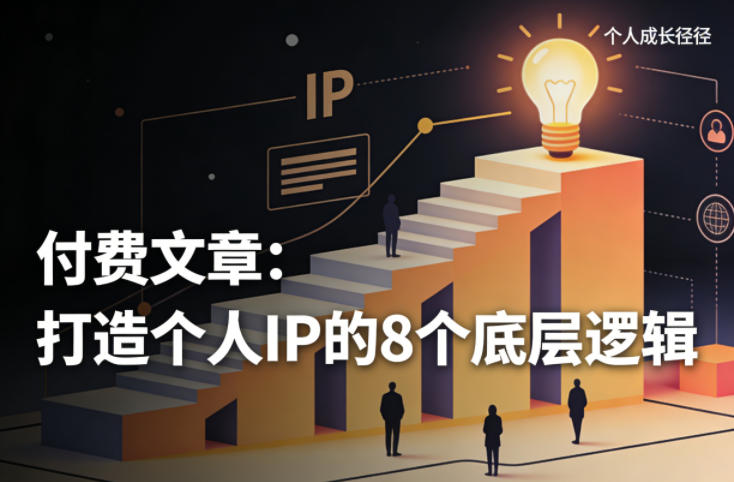 付费文章：打造个人IP的8个底层逻辑| 网创圈