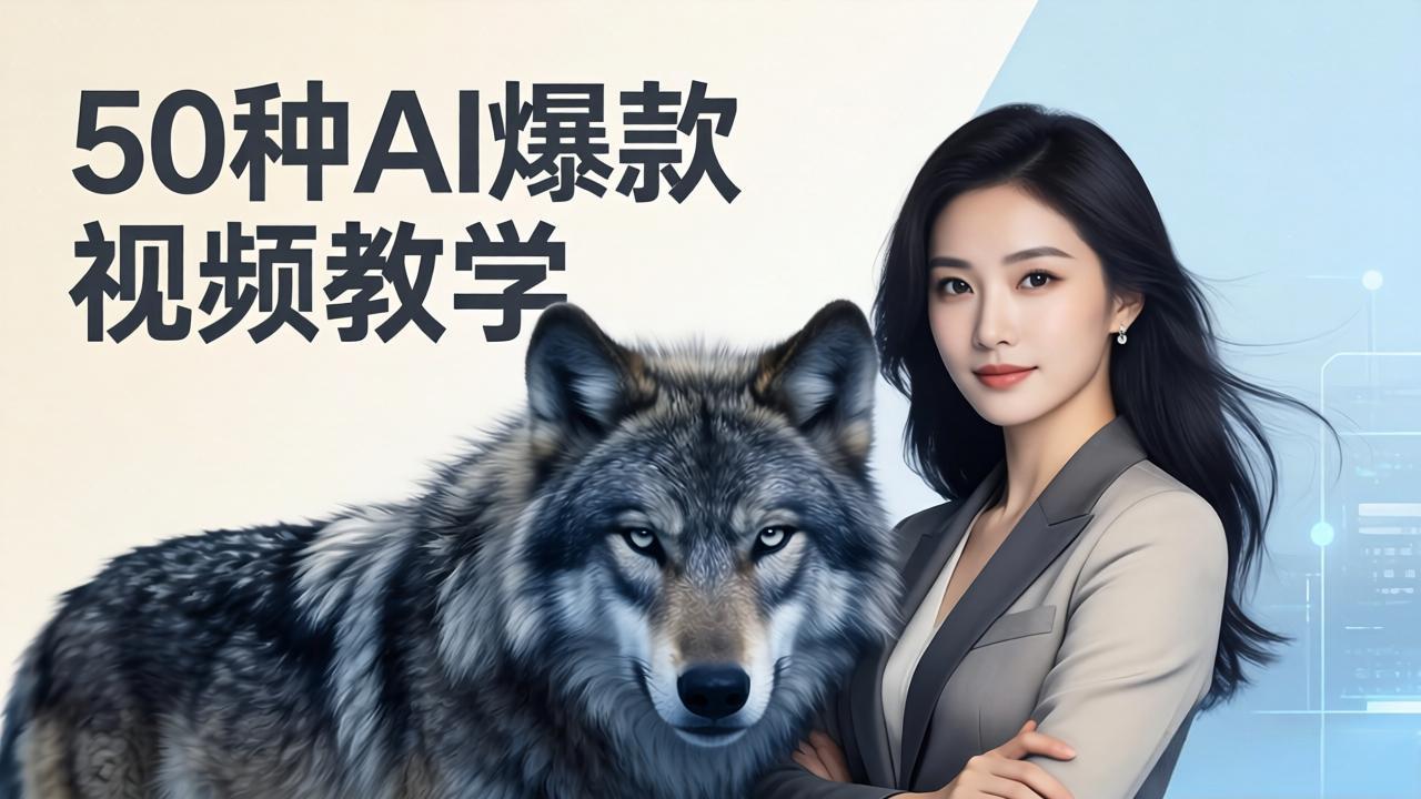 50种AI爆款视频教学：影视级古诗词+治愈萌宠+山海经蛟龙，高阶宝典商业落地| 网创圈