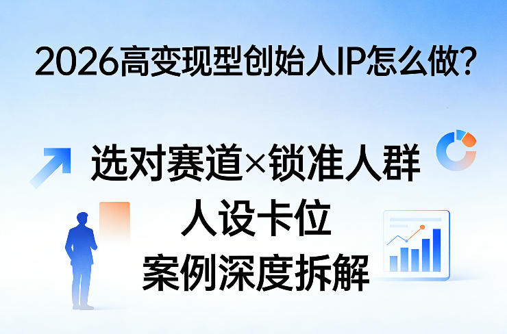 2026高变现型创始人IP怎么做？选对赛道×锁准人群×人设卡位×案例深度拆解| 网创圈