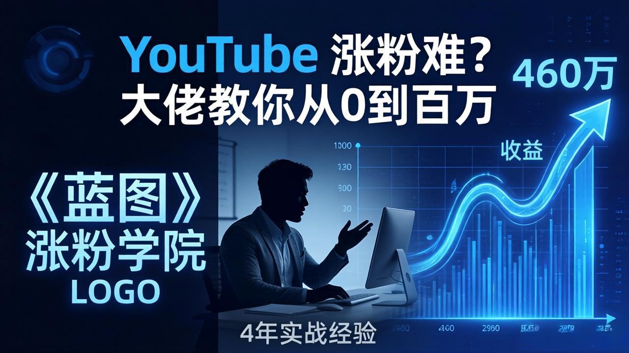 YouTube 涨粉难？《蓝图涨粉学院》：4 年赚 460 万的大佬教策略，从0到百万有路径！| 网创圈