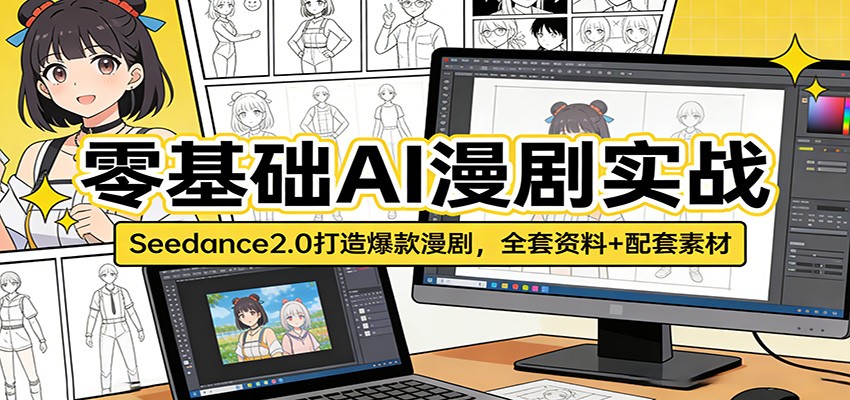 零基础AI漫剧实战：Seedance2.0打造爆款漫剧，全套资料+配套素材| 网创圈