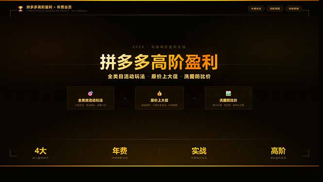 拼多多高阶盈利年费会员(更新3月31| 网创圈
