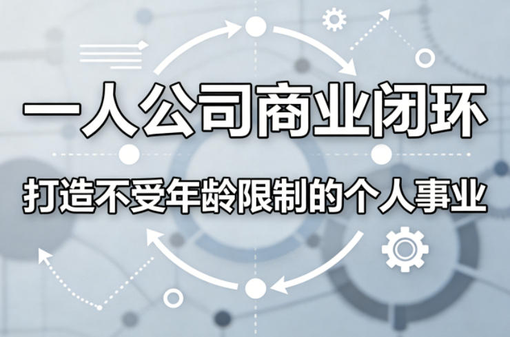 一人公司商业闭环，打造一份不受年龄限制的个人事业| 网创圈