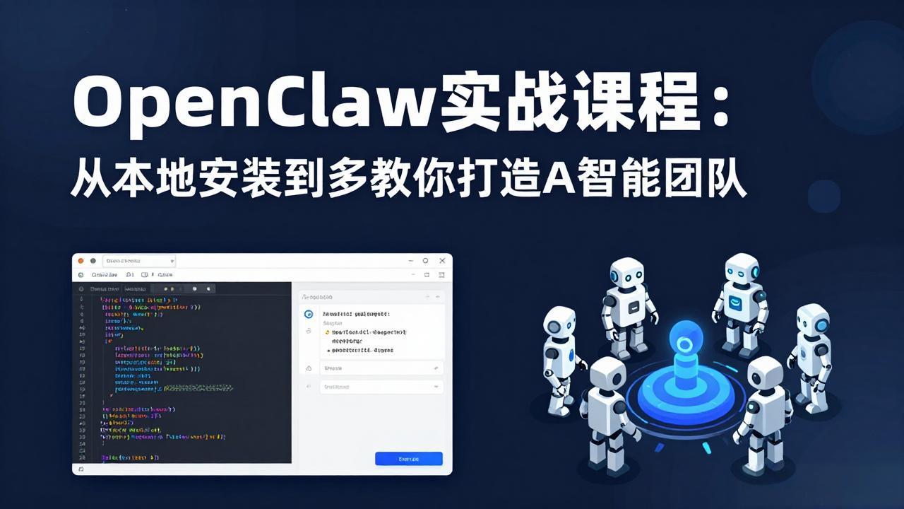 OpenClaw实战课程：从本地安装到多Agent协同，手把手教你打造AI智能团队| 网创圈