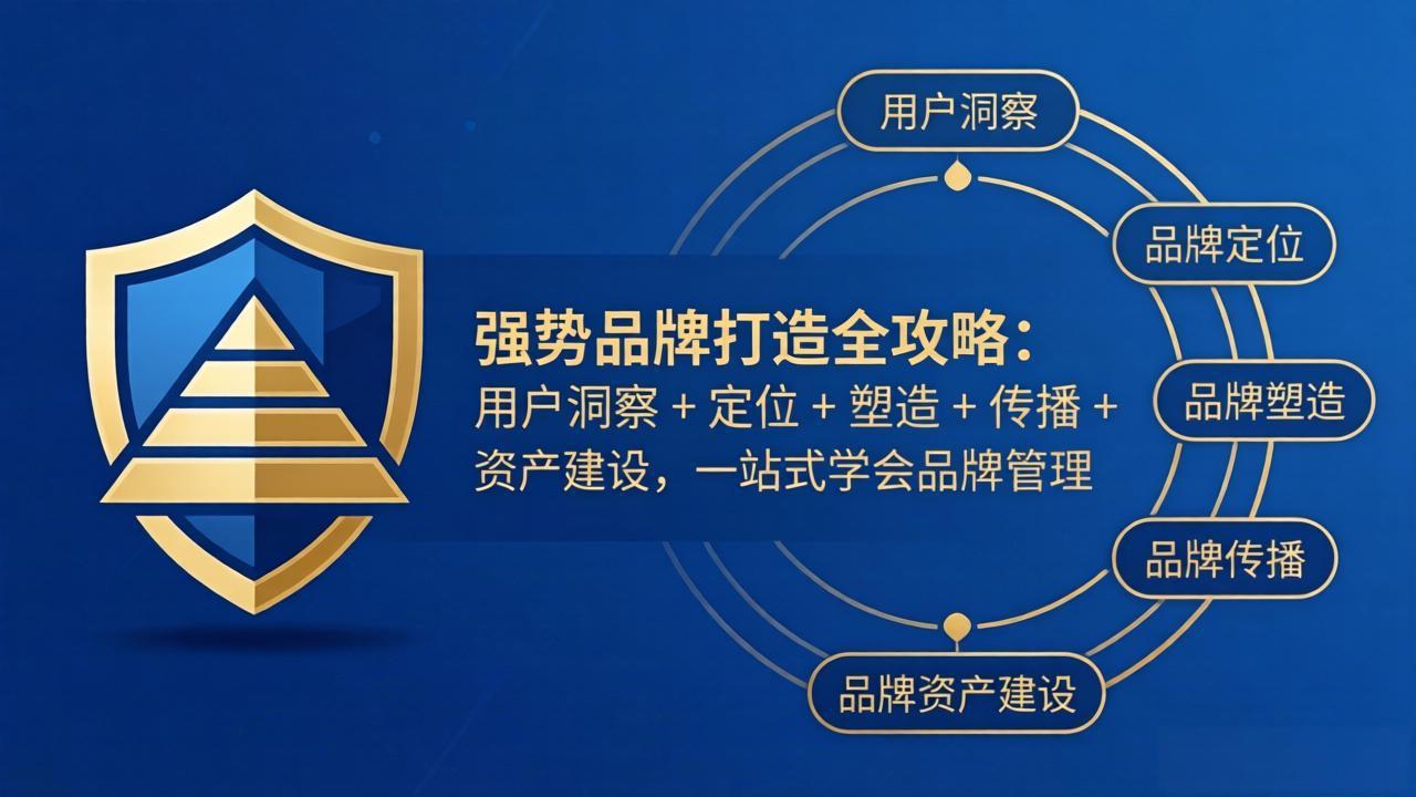 强势品牌打造全攻略：用户洞察 + 定位 + 塑造 + 传播 + 资产建设，一站式学会品牌管理| 网创圈