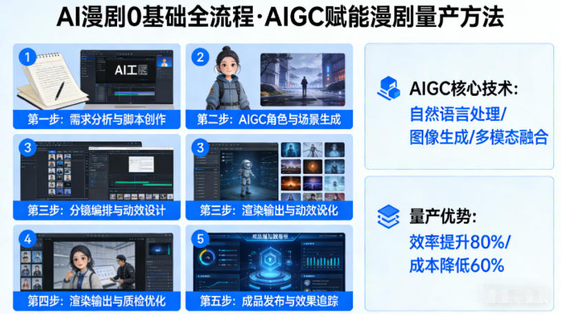 AI漫剧0基础全流程，快速掌握AIGC赋能的漫剧量产方法| 网创圈