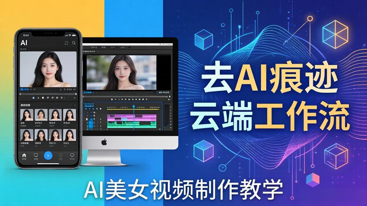 AI美女视频制作教学：去AI痕迹，云端工作流出图，手机电脑均可，不需要配置| 网创圈