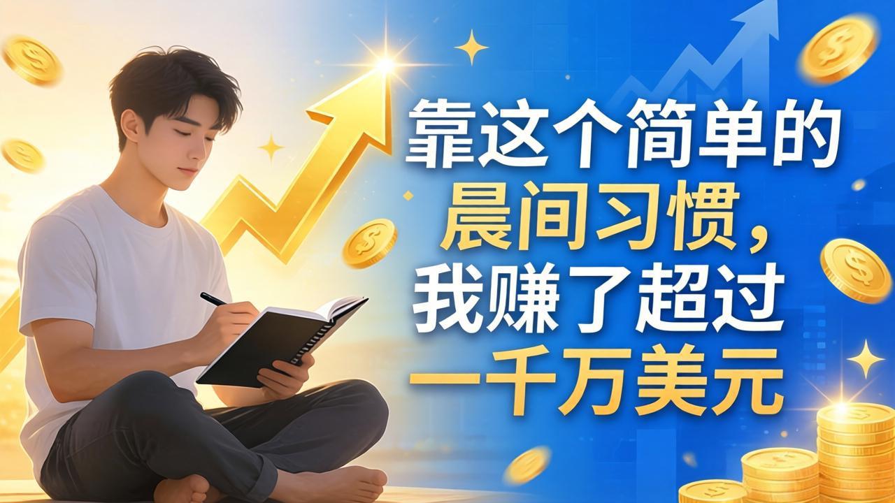 付费文章：靠这个简单的晨间习惯，我赚了超过一千万美元| 网创圈