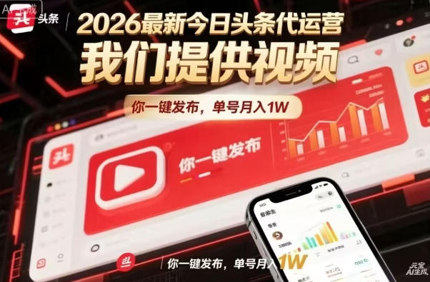 今日头条躺賺模式，你9我1，操作简单，一键发布，单机日入数百，长期合作【揭秘】| 网创圈