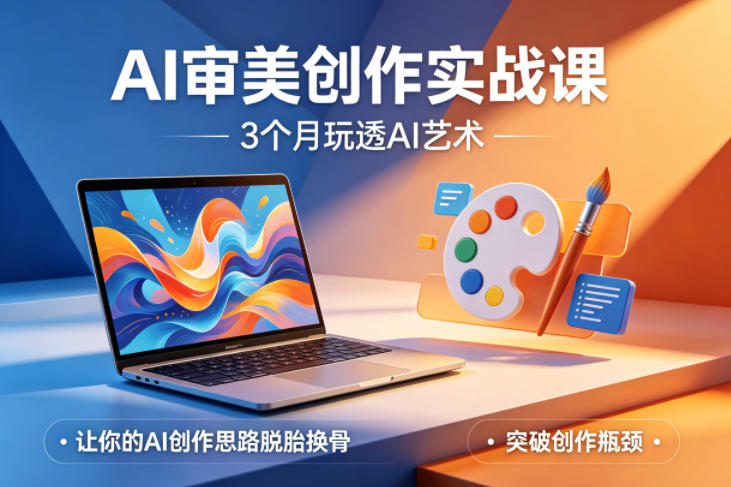 AI审美创作实战课，3个月玩透AI艺术，让你的AI创作思路脱胎换骨，突破创作瓶颈| 网创圈