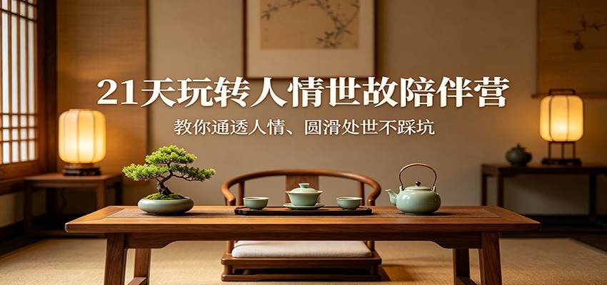 21天玩转人情世故陪伴营：教你通透人情、圆滑处世不踩坑| 网创圈