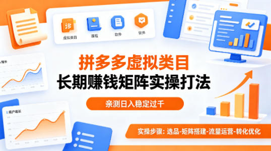 做拼多多虚拟类目想长期賺钱？这套矩阵实操打法，亲测日入稳定过千【揭秘】| 网创圈