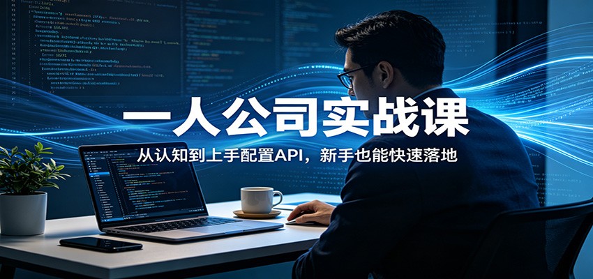 一人公司实战课：从认知到上手配置API，新手也能快速落地| 网创圈