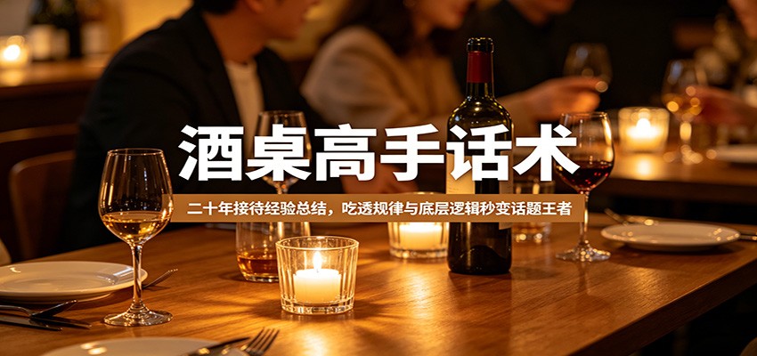 酒桌高手话术：二十年接待经验总结，吃透规律与底层逻辑秒变话题王者| 网创圈