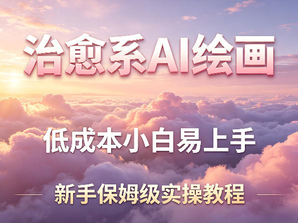 治愈系AI绘画提示词项目，低成本小白易上手，每天10分钟，新手保姆级实操教程| 网创圈