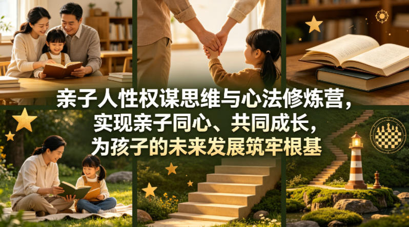 亲子人性权谋思维与心法修炼营，实现亲子同心、共同成长，为孩子的未来发展筑牢根基【音频】| 网创圈