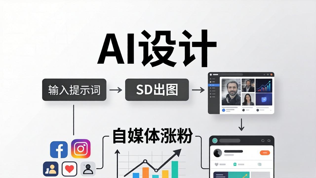 人人都是AI设计师：SD出图+自媒体涨粉一站教学，告别图文素材焦虑，AI设计让你轻松避开内卷| 网创圈