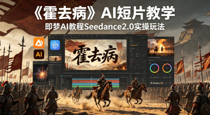 《霍去病》AI短片教学，即梦AI教程Seedance2.0实操玩法| 网创圈