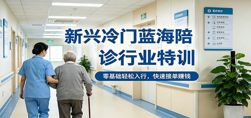 新兴冷门蓝海陪诊行业特训，零基础轻松入行，快速接单赚钱| 网创圈