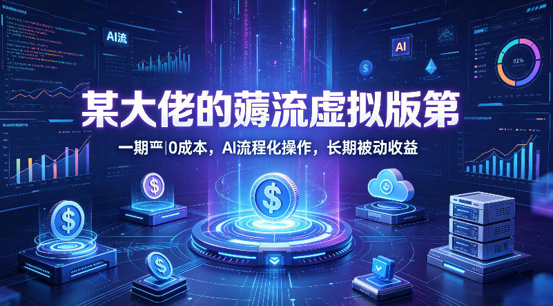 某大佬的薅流虚拟版第一期丨0成本，AI流程化操作，长期被动收益| 网创圈