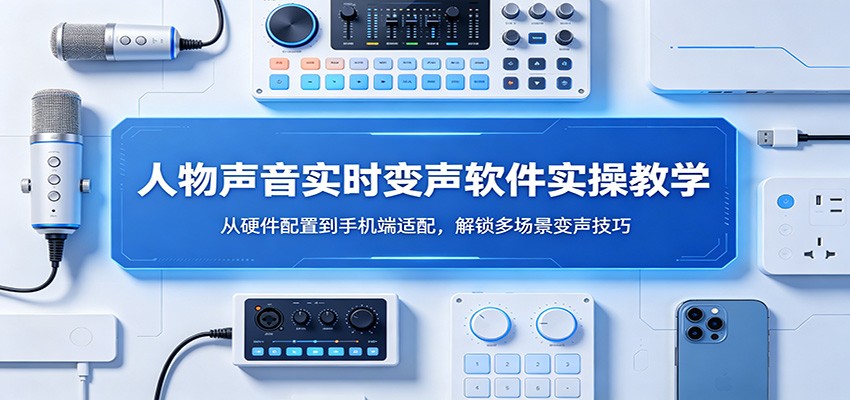 人物声音实时变声软件实操教学：从硬件配置到手机端适配，解锁多场景变声技巧| 网创圈