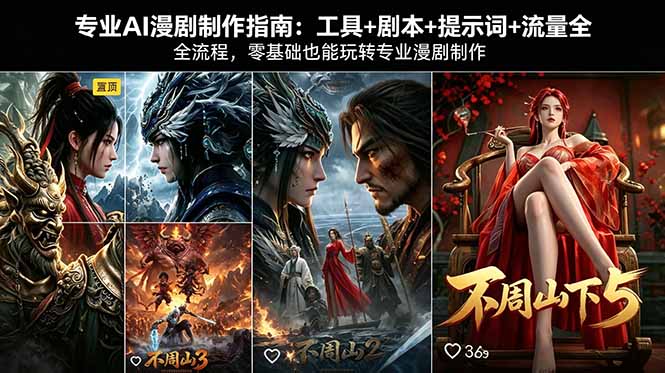 专业AI漫剧制作指南：工具+剧本+提示词+流量全流程，零基础也能玩转专业漫剧制作| 网创圈